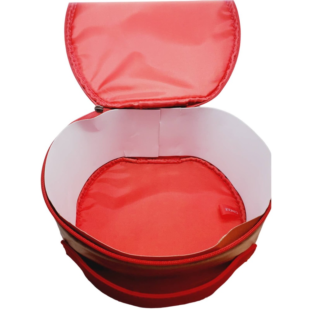 Clinique Round Makeup Bag With Handle And Zipper Closure - Picture 4 of 4